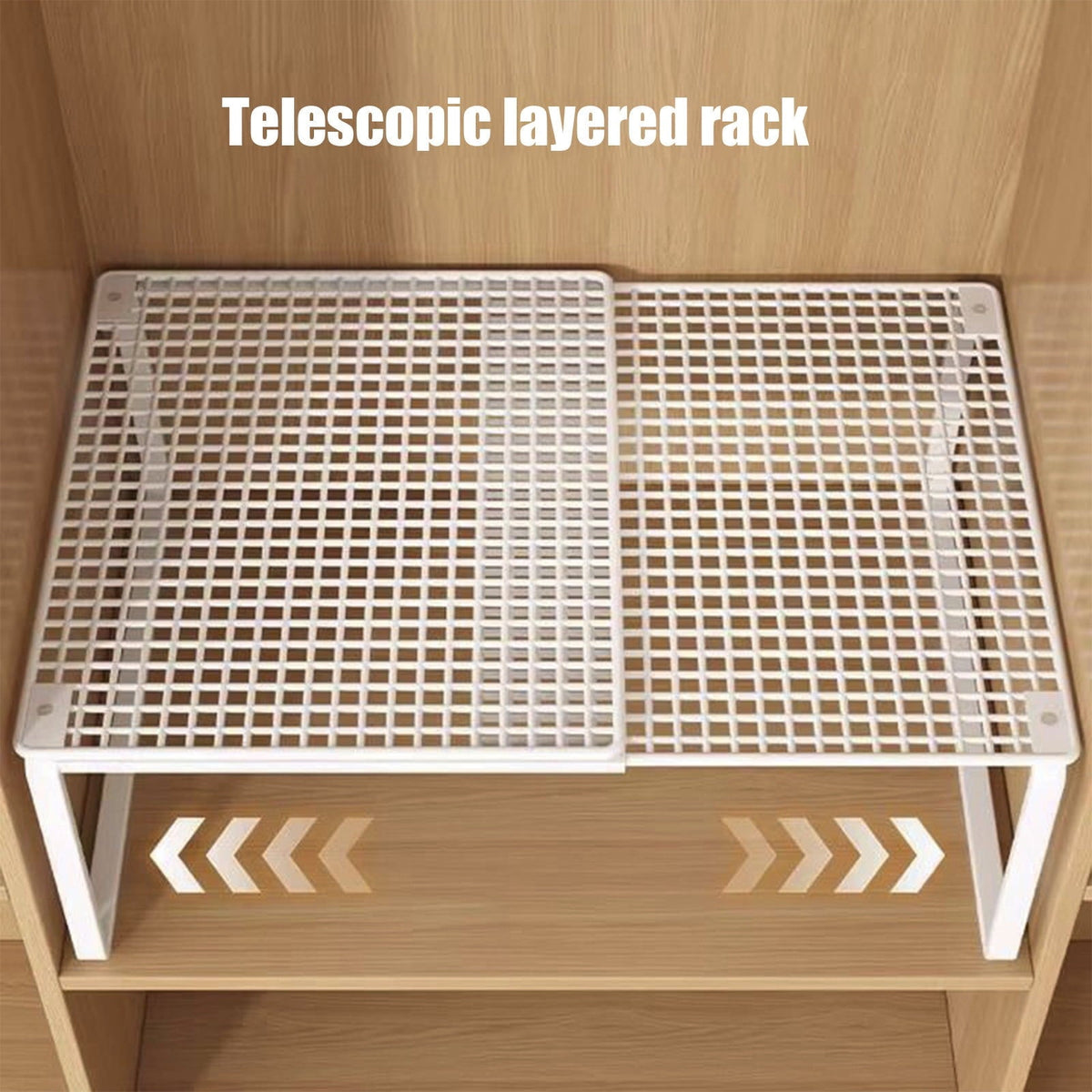 Expandable Metal Shelf Rack, Up to 24.4 in