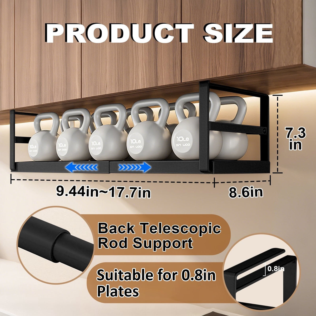 Under-Cabinet Telescopic Shelf Basket