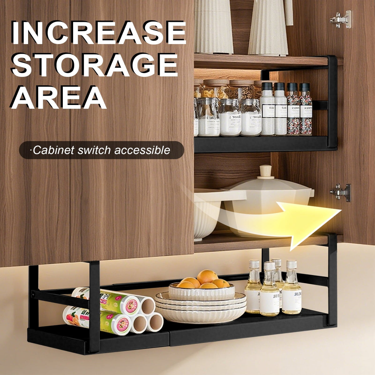 Under-Cabinet Telescopic Shelf Basket